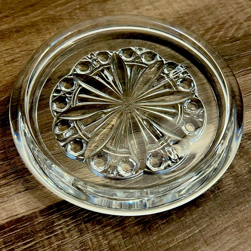 Baccarat Crystal Rosace Wine Bottle, Champagne And Decanter Coaster